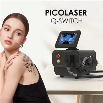 Q Switch ND-YAG Laser Tatŵ Peiriant Tynnu Dwbl Rodiau Cyfuniad Laser